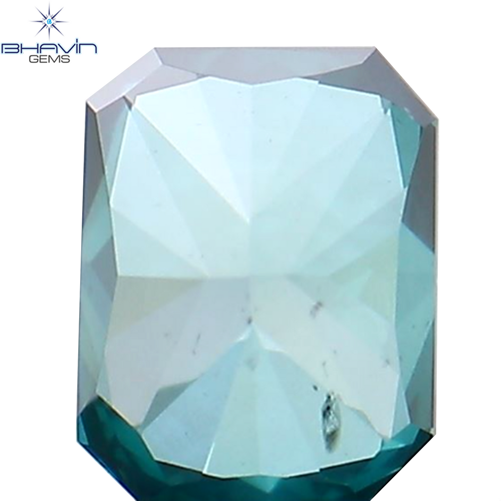 0.28 CT Radiant Shape Natural Diamond Blue Color SI1 Clarity (4.27 MM)