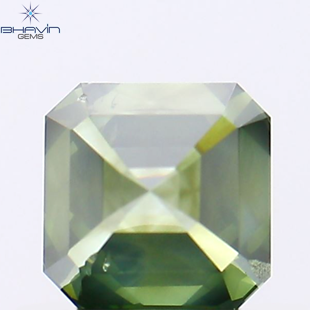 1.01 CT Asscher Shape Natural Diamond Green Color VS1 Clarity (5.34 MM)