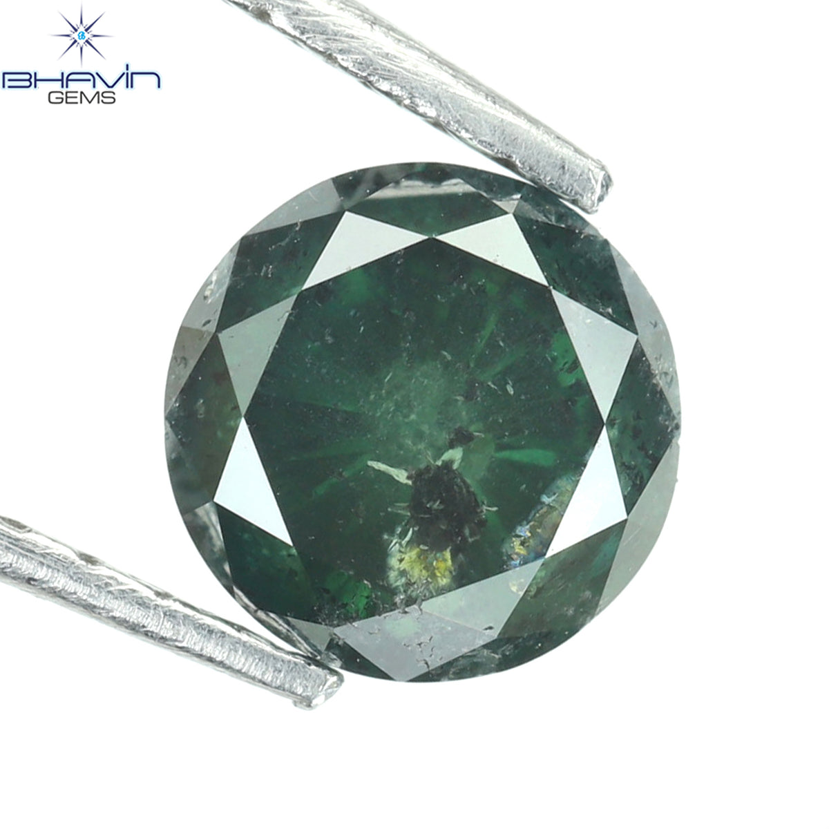 0.85 CT Natural Round Diamond Enhanced Blue Color Clarity I3 (5.67 MM)