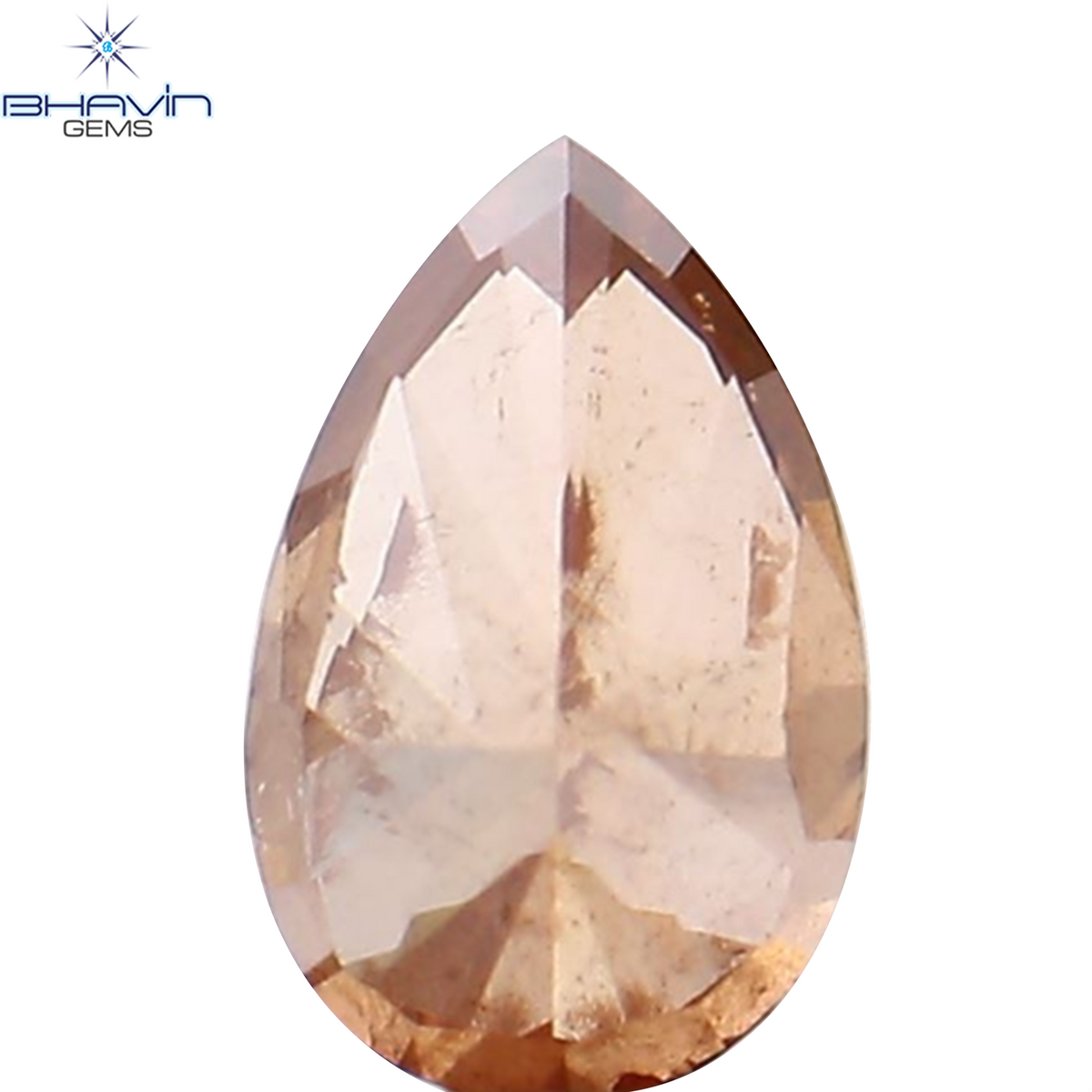 0.33 CT ペアシェイプ ナチュラル ダイヤモンド ピンク カラー I1 クラリティ (5.25 MM)