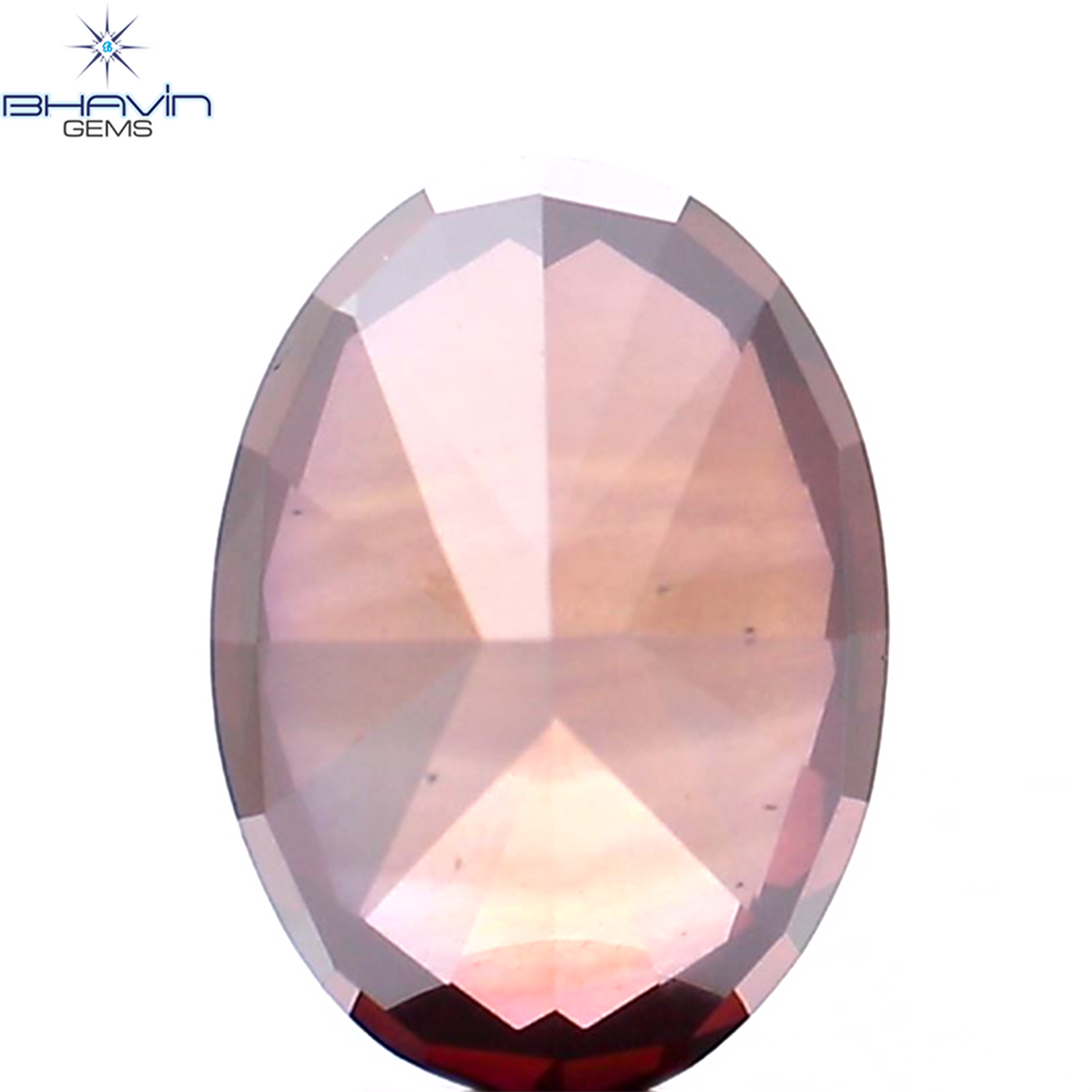 2.42 CT Natural Oval Diamond Enhanced Pink Brown Color Clarity VS1 (9.34 MM)