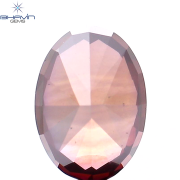 2.42 CT Natural Oval Diamond Enhanced Pink Brown Color Clarity VS1 (9.34 MM)