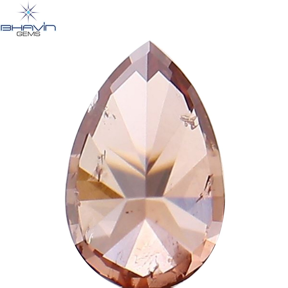 0.11 CT ペアシェイプ ナチュラル ダイヤモンド ピンク色 SI1 クラリティ (3.83 MM)
