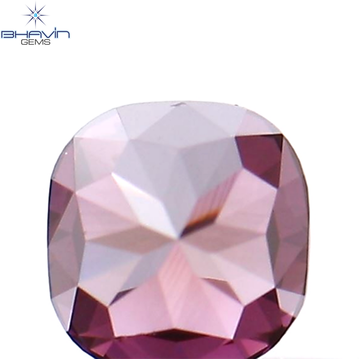 0.26 CT Natural Cushion Diamond Enhanced Pink Color Clarity VS1 (3.59 MM)
