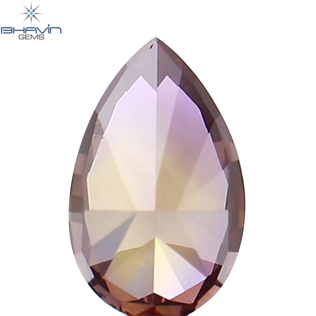 0.32 CT Natural Pear Diamond Enhanced Pink Color Clarity VS1 (5.33 MM)