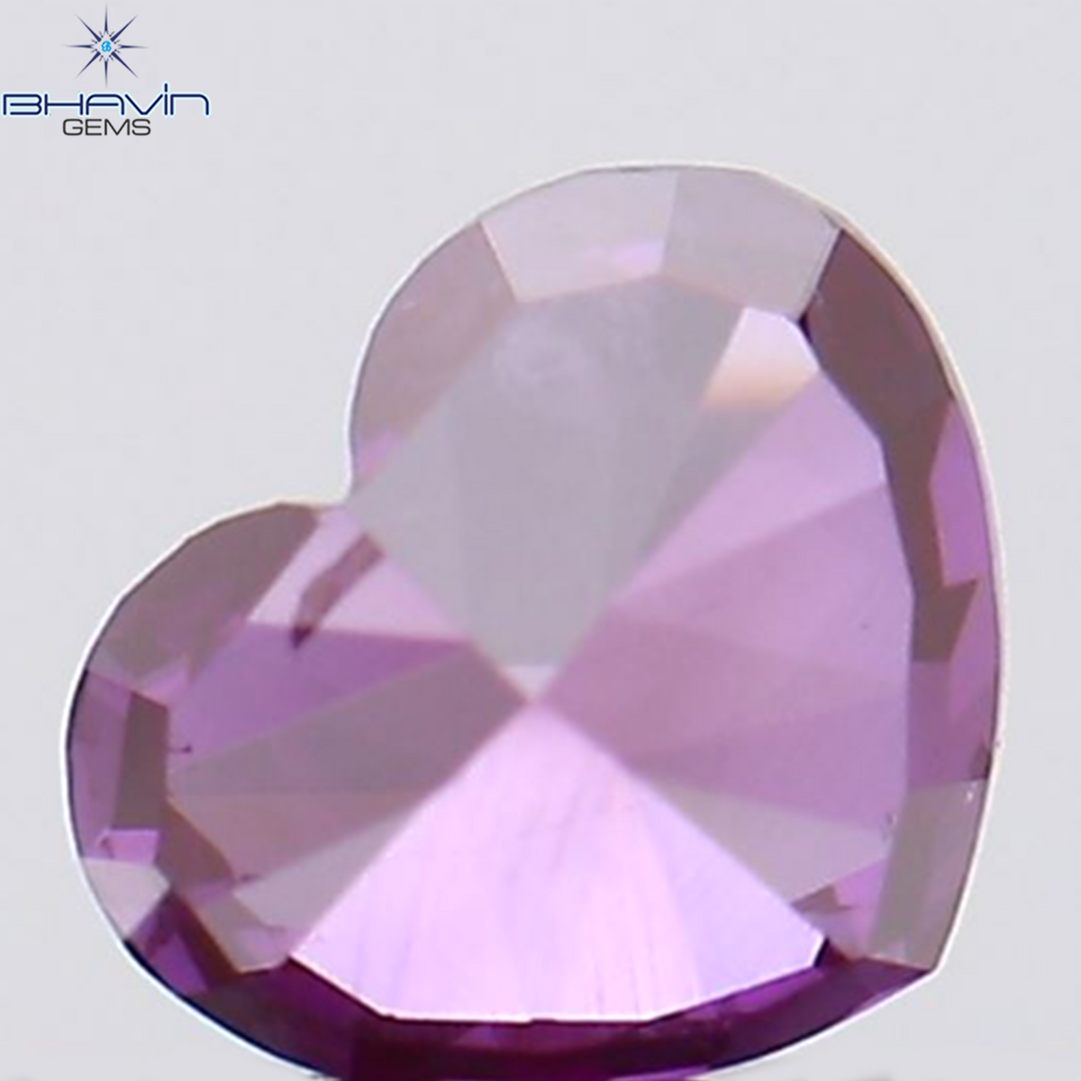 0.31 CT ハート シェイプ ピンク カラー ナチュラル ルース ダイヤモンド SI1 クラリティ (4.20 MM)