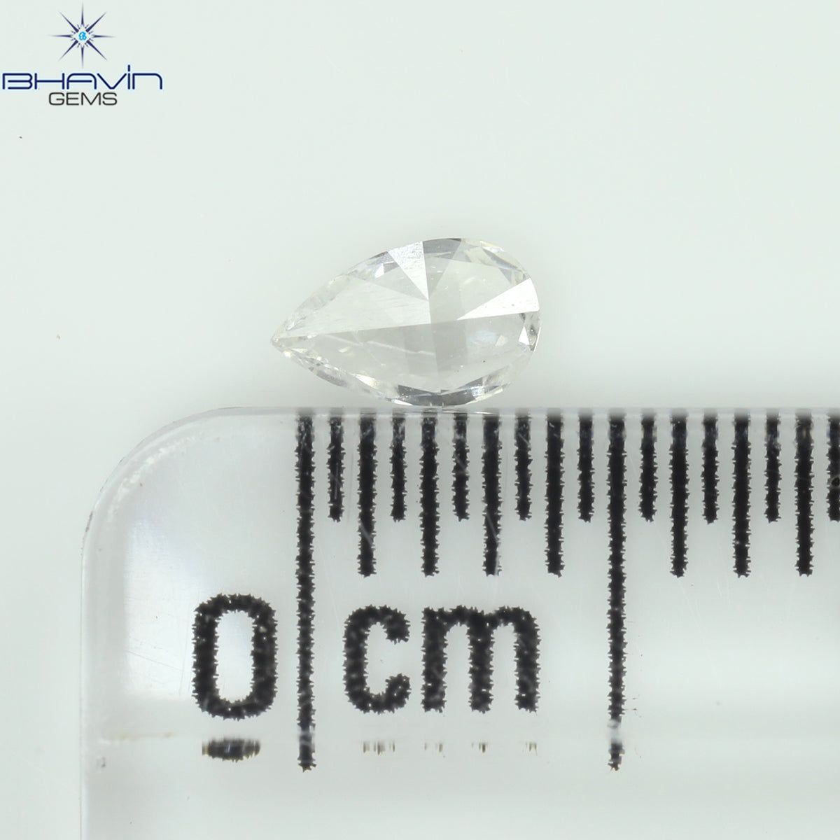0.11 CT Natural Pear Diamond Pink Color Clarity VS2 (4.34 MM)