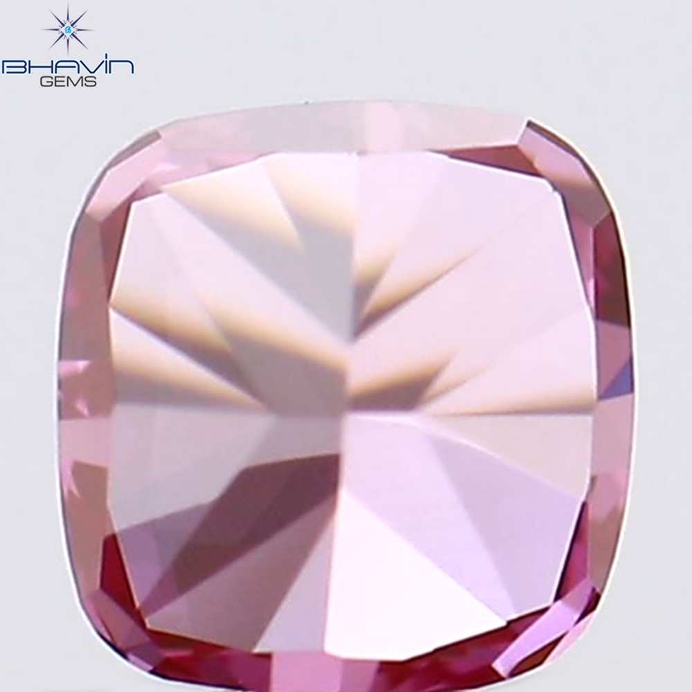 0.19 CT Cushion Shape Natural Loose Diamond Enhanced Pink Color VS1 Clarity (3.36 MM)
