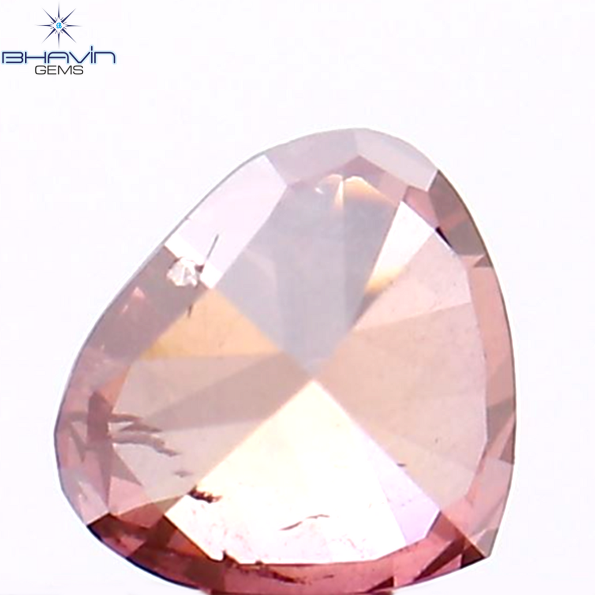 0.27 CT ハートシェイプ エンハンスト ピンク カラー ナチュラル ルース ダイヤモンド SI1 クラリティ (4.20 MM)
