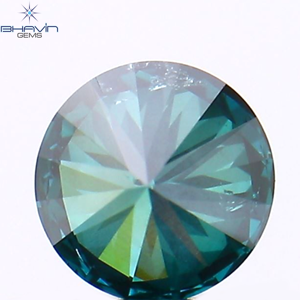 0.28 CT Natural Round Diamond Enhanced Blue Color Clarity SI1 (4.18 MM)
