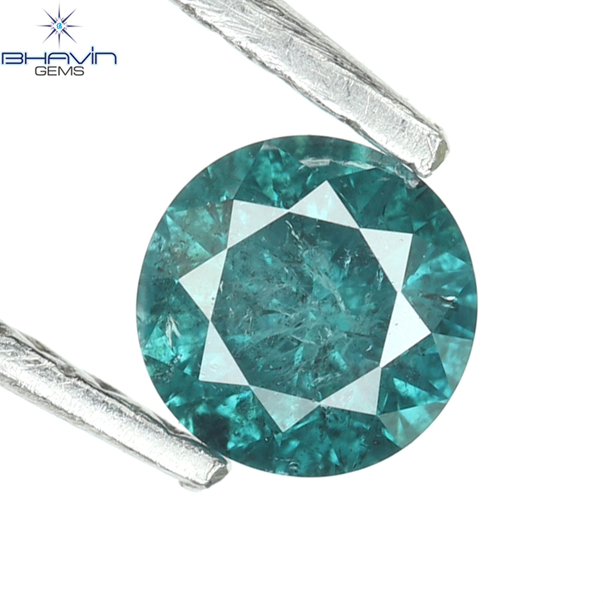 0.24 CT Natural Round Diamond Enhanced Blue Color Clarity I3 (3.85 MM)