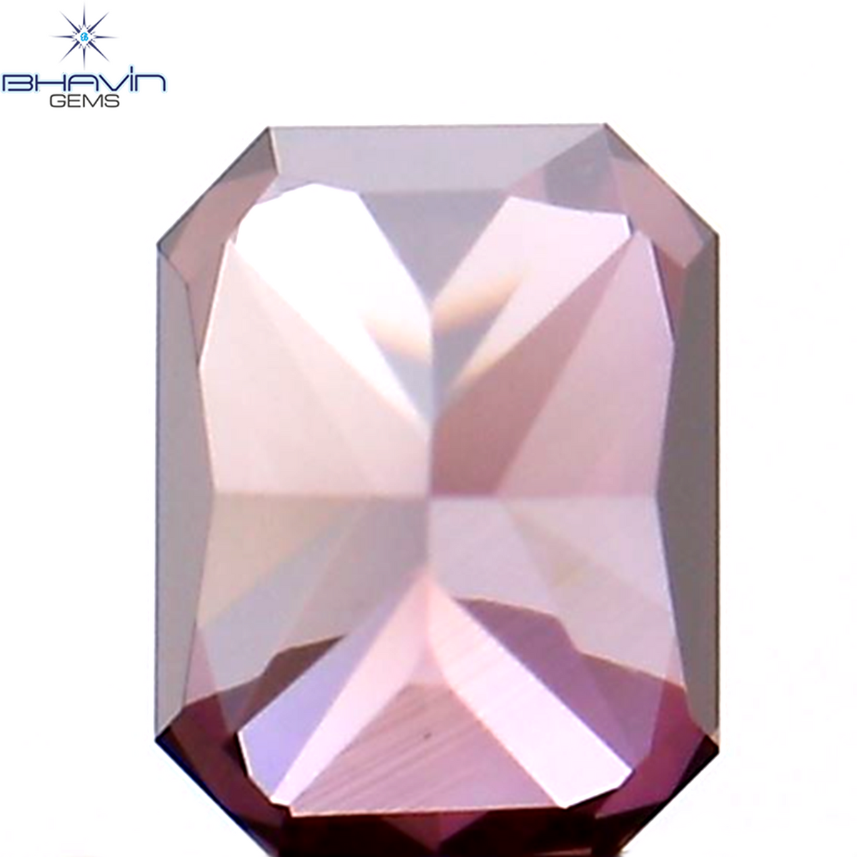 0.27 CT Natural Radiant Diamond Enhanced Pink Color Clarity VS1 (4.05 MM)