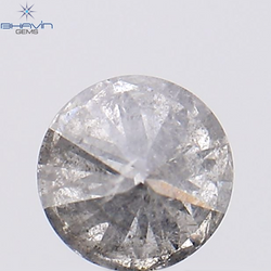 0.32 CT Round Shape Natural Loose Diamond Salt And Pepper Color I3 Clarity (4.08 MM)