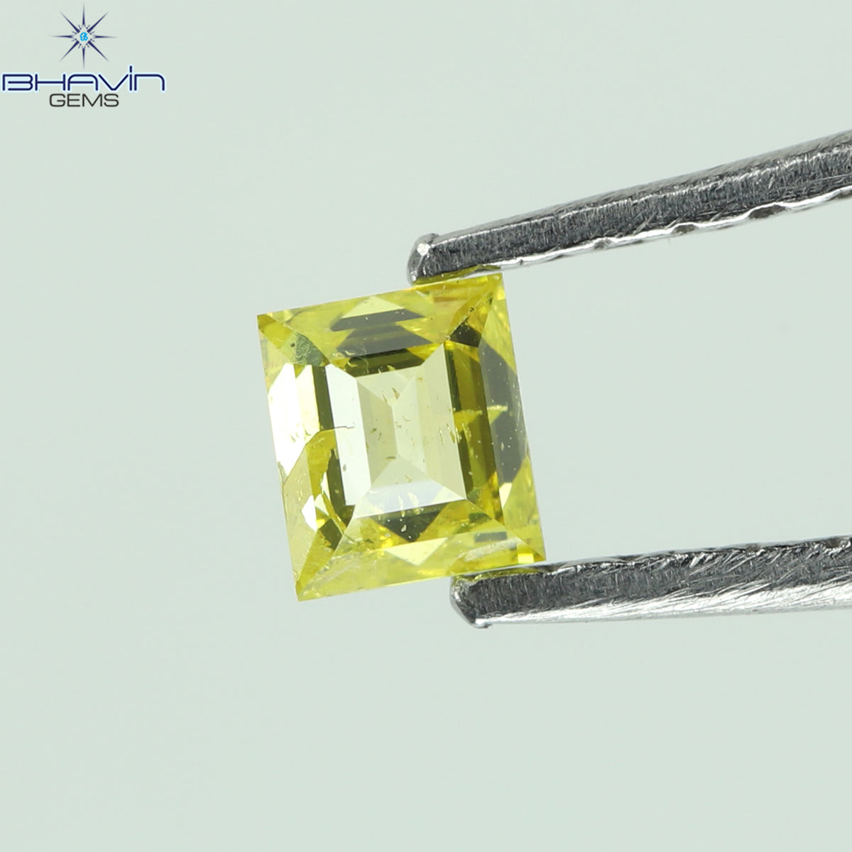 0.15 CT Natural Square Cut Diamond Enhanced Yellow Color Clarity SI2 (2.86 MM)