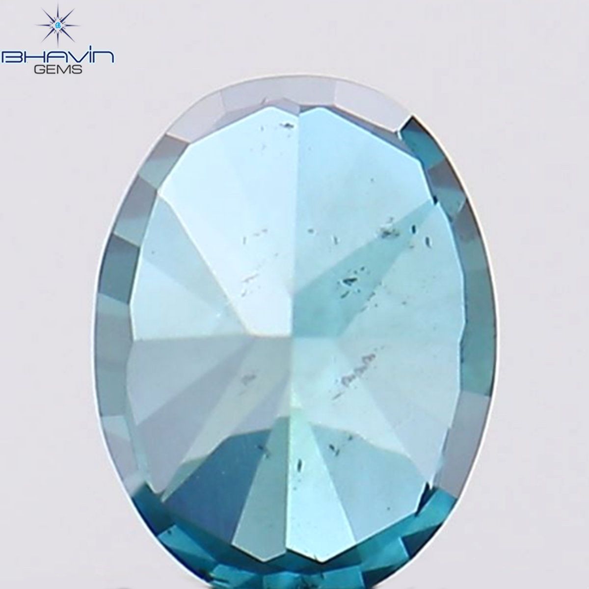 0.29 CT Natural Oval Diamond Enhanced Blue Color Clarity SI2 (4.55 MM)
