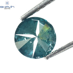 0.59 CT Round Diamond Natural Loose Diamond Blue Color I3 Clarity (5.20 MM)