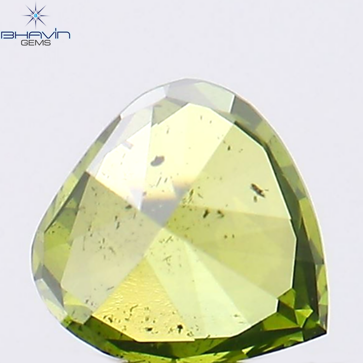 0.24 CT Natural Heart Diamond Enhanced Green Color Clarity SI1 (4.11 MM)