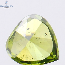 0.24 CT Heart Shape Natural Diamond Green Color SI1 Clarity (4.11 MM)