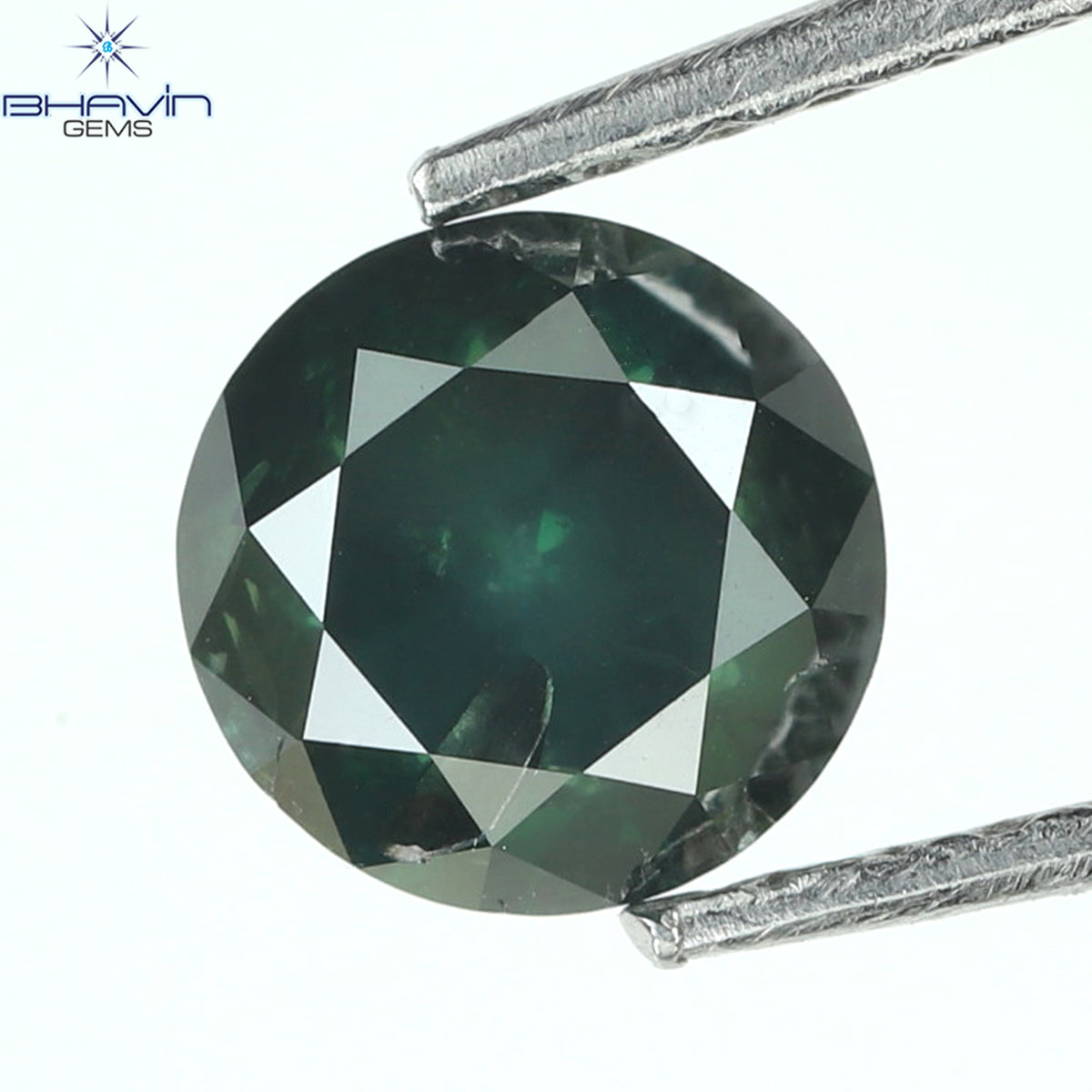 0.72 CT Natural Round Diamond Enhanced Blue Color Clarity I3 (5.36 MM)