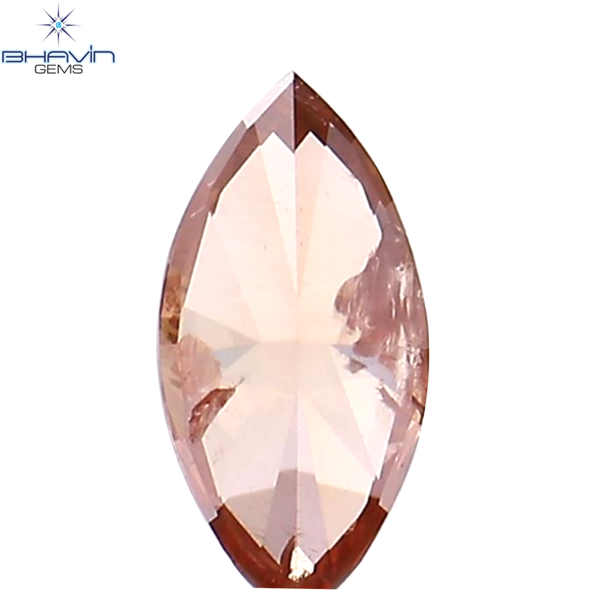 0.25 CT マーキス シェイプ ナチュラル ダイヤモンド ピンク カラー I1 クラリティ (6.14 MM)