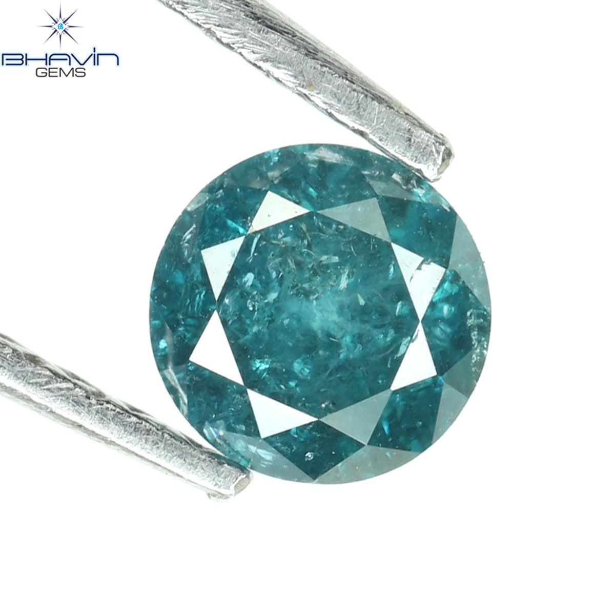 0.27 CT Natural Round Diamond Enhanced Blue Color Clarity I3 (4.18 MM)