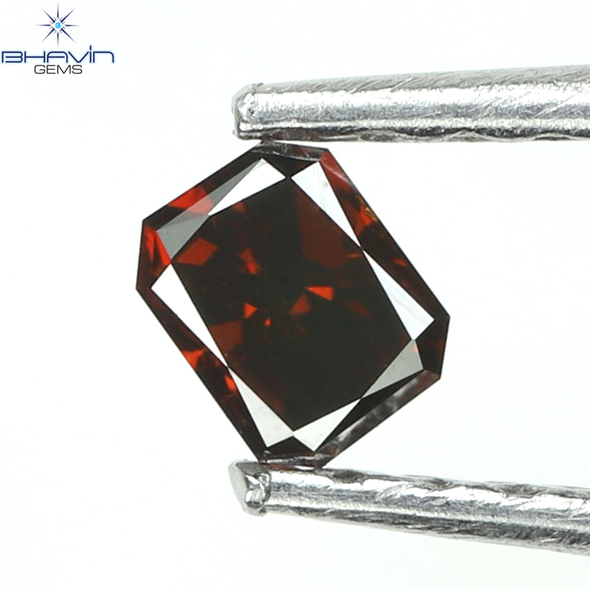 0.12 CT ラディアント ダイヤモンド コニャック カラー ナチュラル ダイヤモンド クラリティ VS2 (3.11 MM)