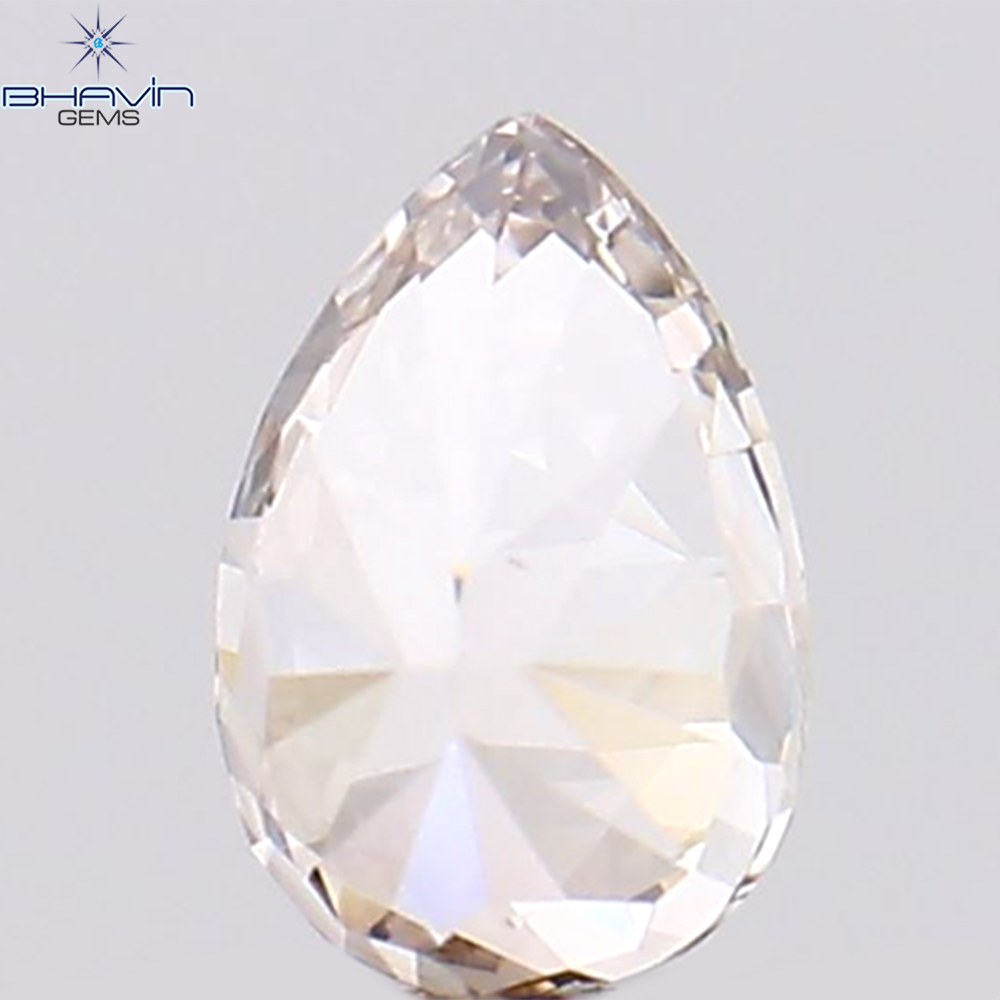 0.17 CT Natural Pear Diamond Pink Color Clarity VS1 (4.06 MM)
