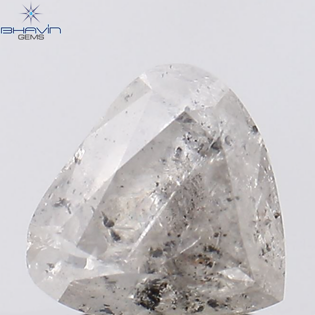 1.07 CT Natural Heart Diamond White Milky Color Clarity I3 (6.62 MM)