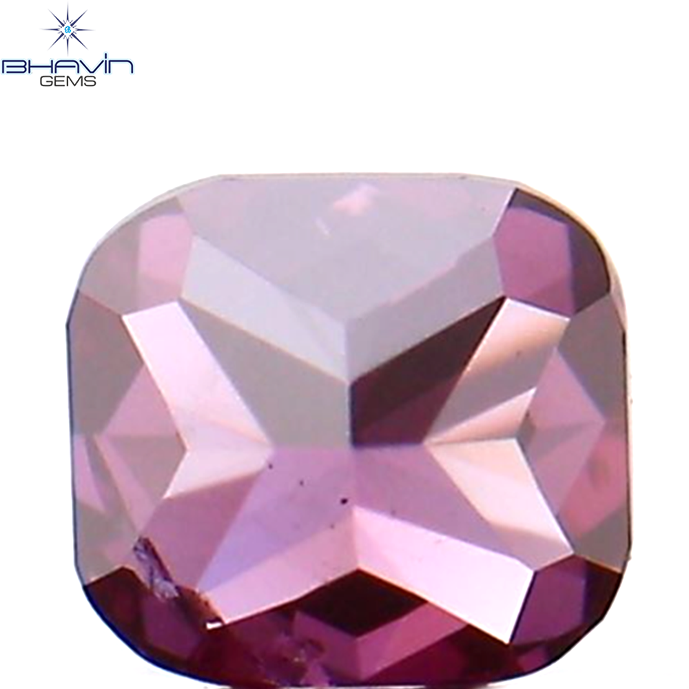 0.12 CT Cushion Shape Natural Loose Diamond Enhanced Pink Color SI2 Clarity (2.85 MM)