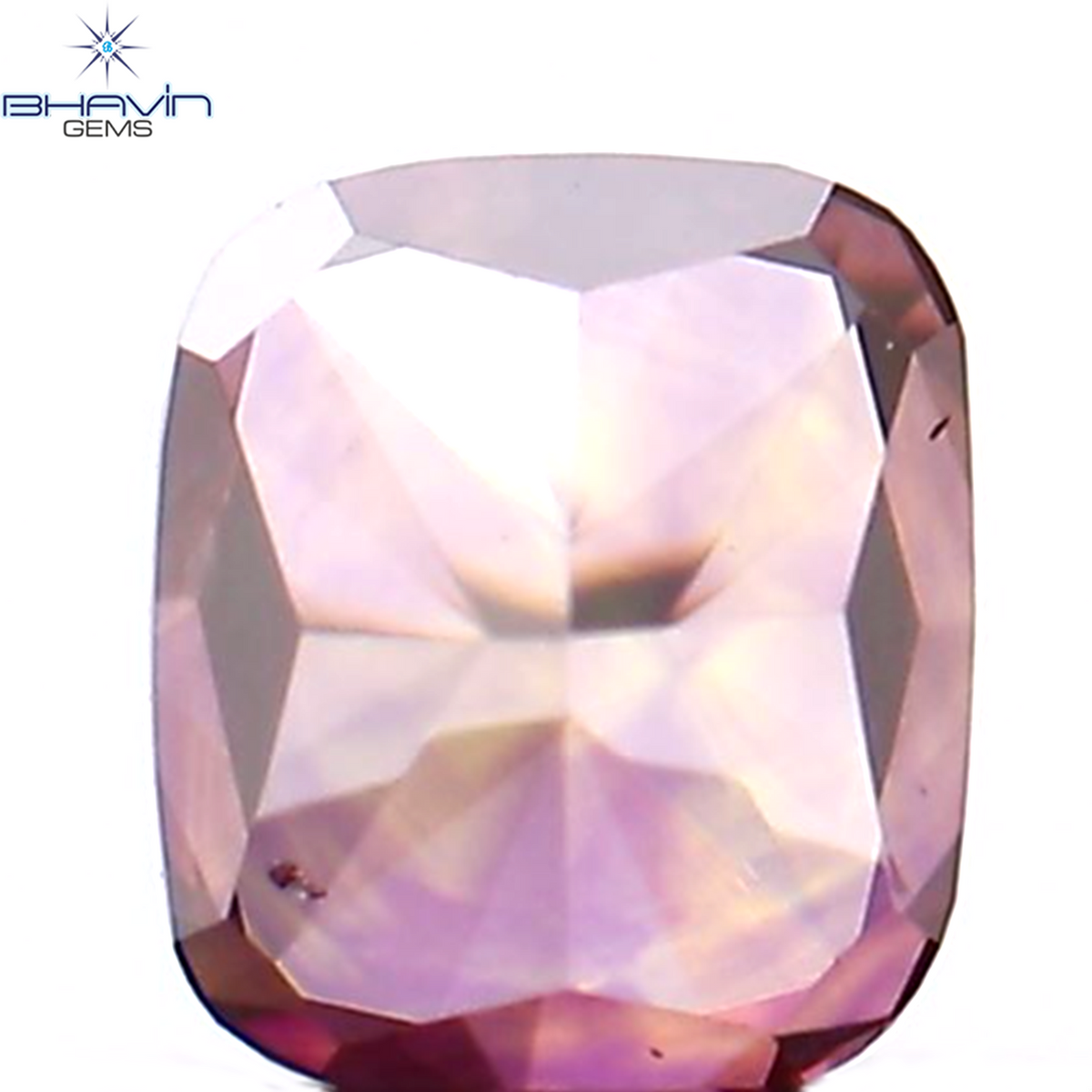 0.18 CT Natural Cushion Diamond Enhanced Pink Color Clarity VS1 (3.28 MM)