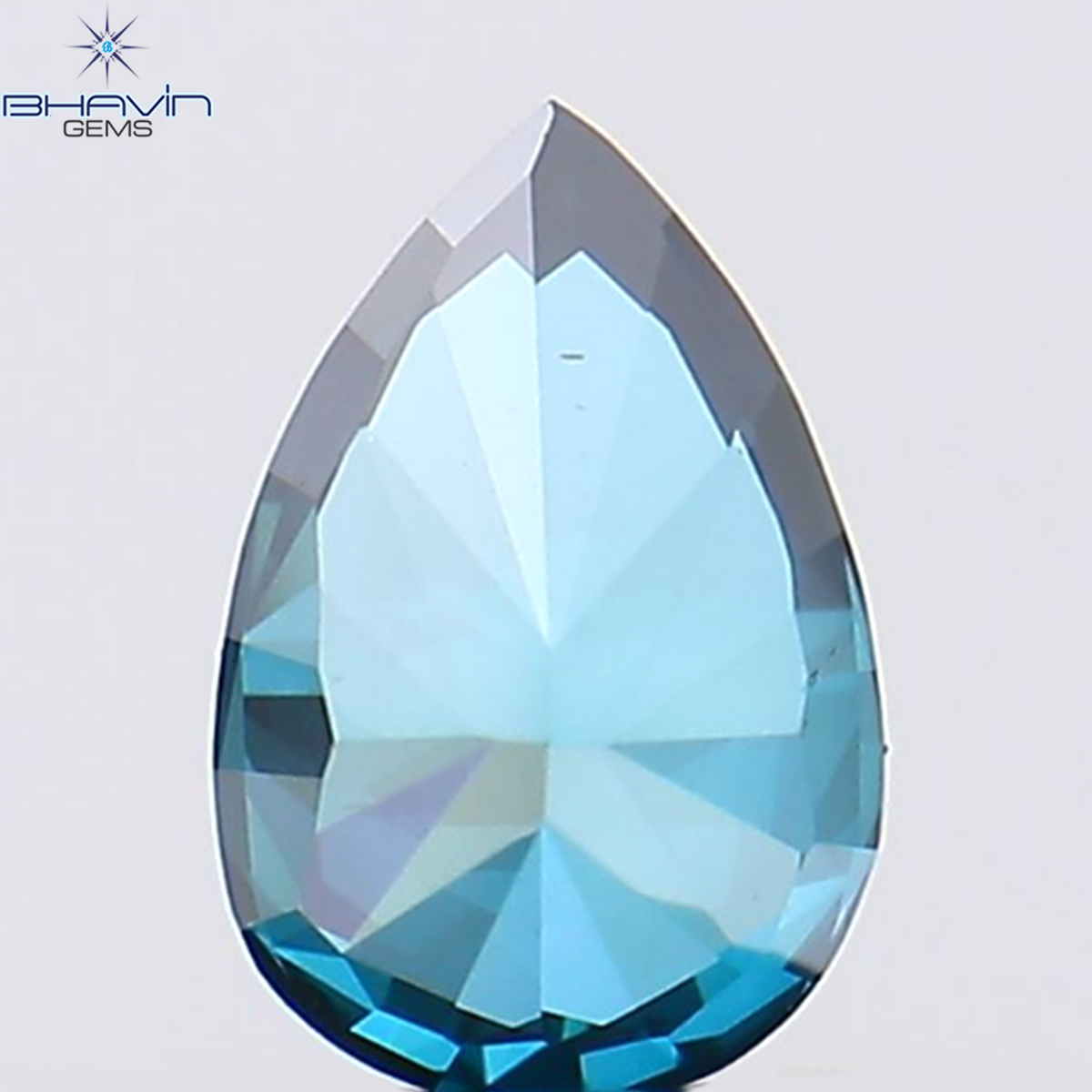 0.24 CT Natural Pear Diamond Enhanced Blue Color Clarity VS2 (4.93 MM)