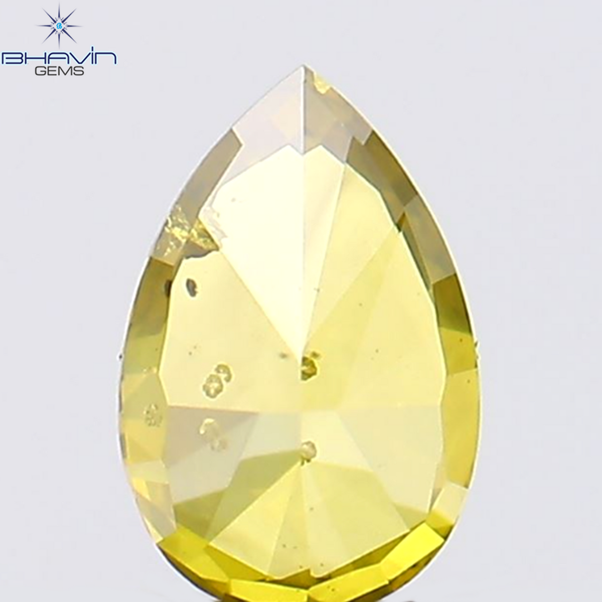 0.24 CT Natural Pear Diamond Enhanced Yellow Color Clarity SI1 (4.92 MM)