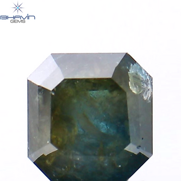 0.57 CT Natural Square Cut Diamond Enhanced Blue Color Clarity I3 (4.67 MM)