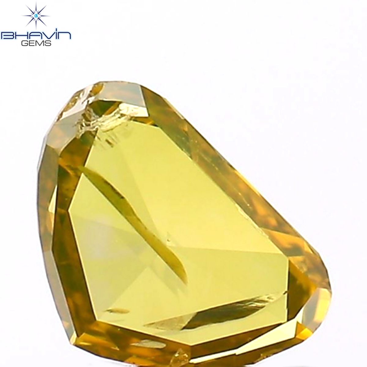 0.25 CT Natural Heart Diamond Enhanced Yellow Color Clarity I2 (5.43 MM)