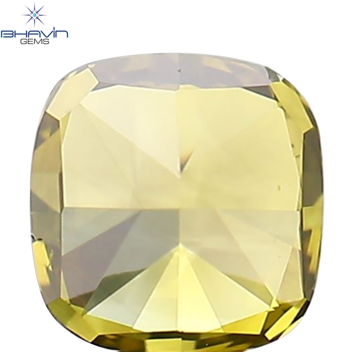 0.40 CT Natural Cushion Diamond Enhanced Green Color Clarity VS2 (4.10 MM)