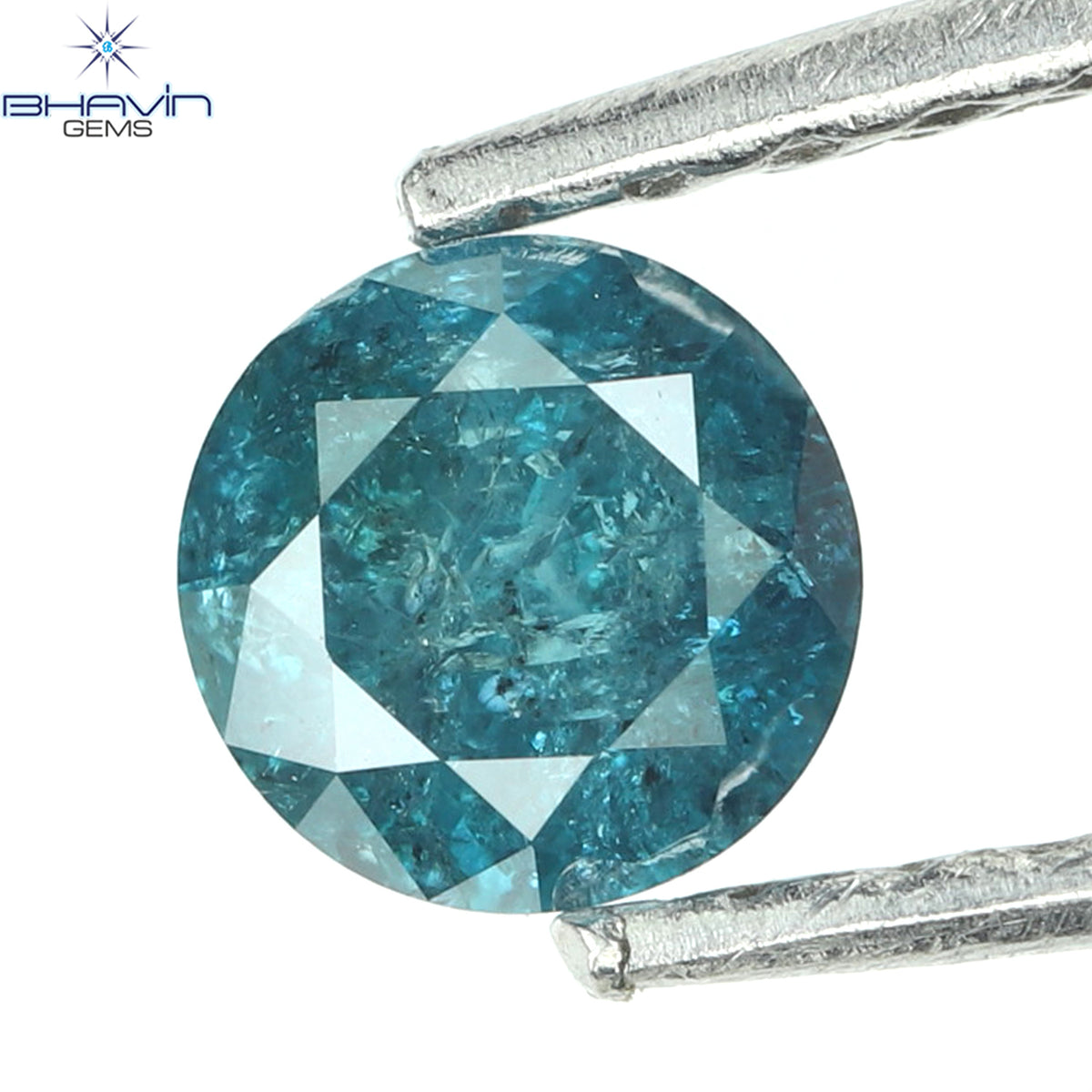 0.27 CT Natural Round Diamond Enhanced Blue Color Clarity I3 (4.10 MM)