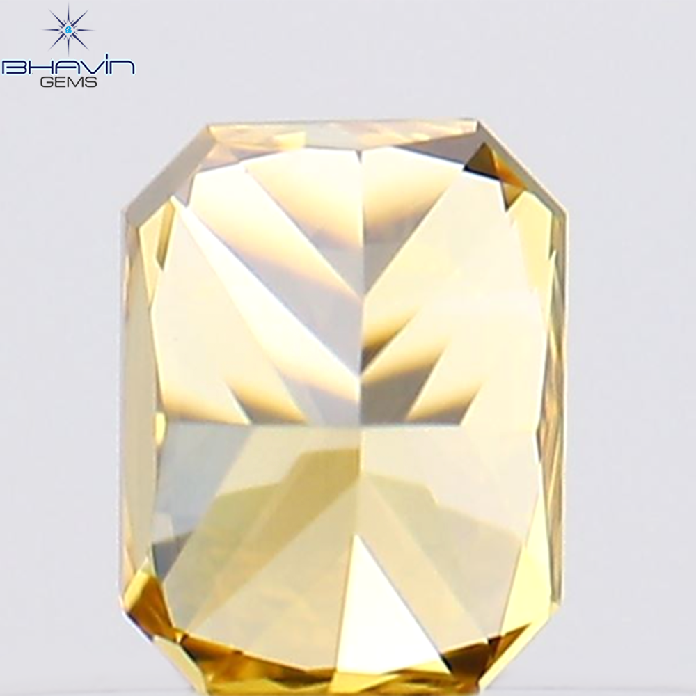 0.19 CT Natural Radiant Diamond Orange Color Clarity VS1 (3.48 MM)
