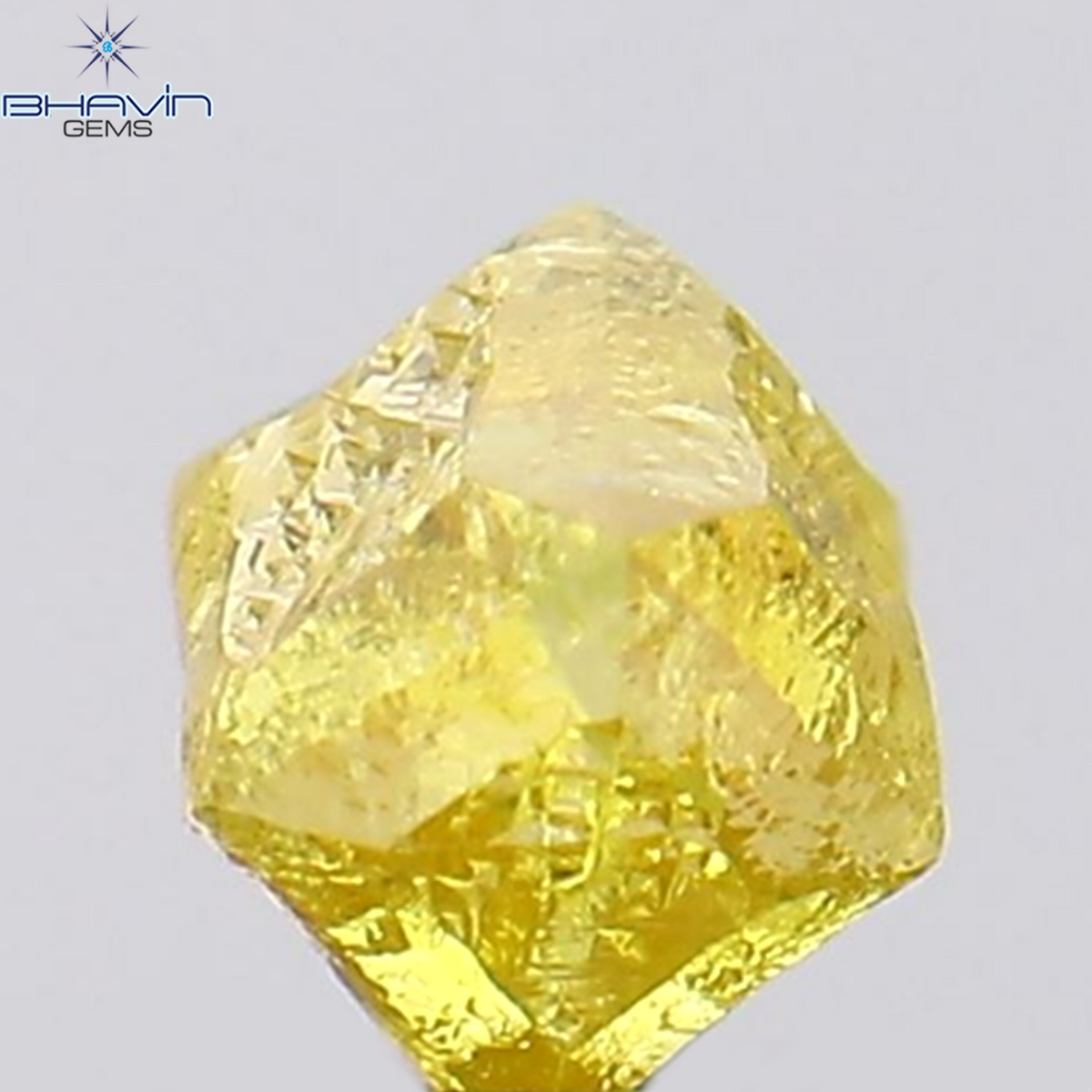 0.19 CT Natural Rough Diamond Vivid Yellow Color Clarity VS1 (2.51 MM)