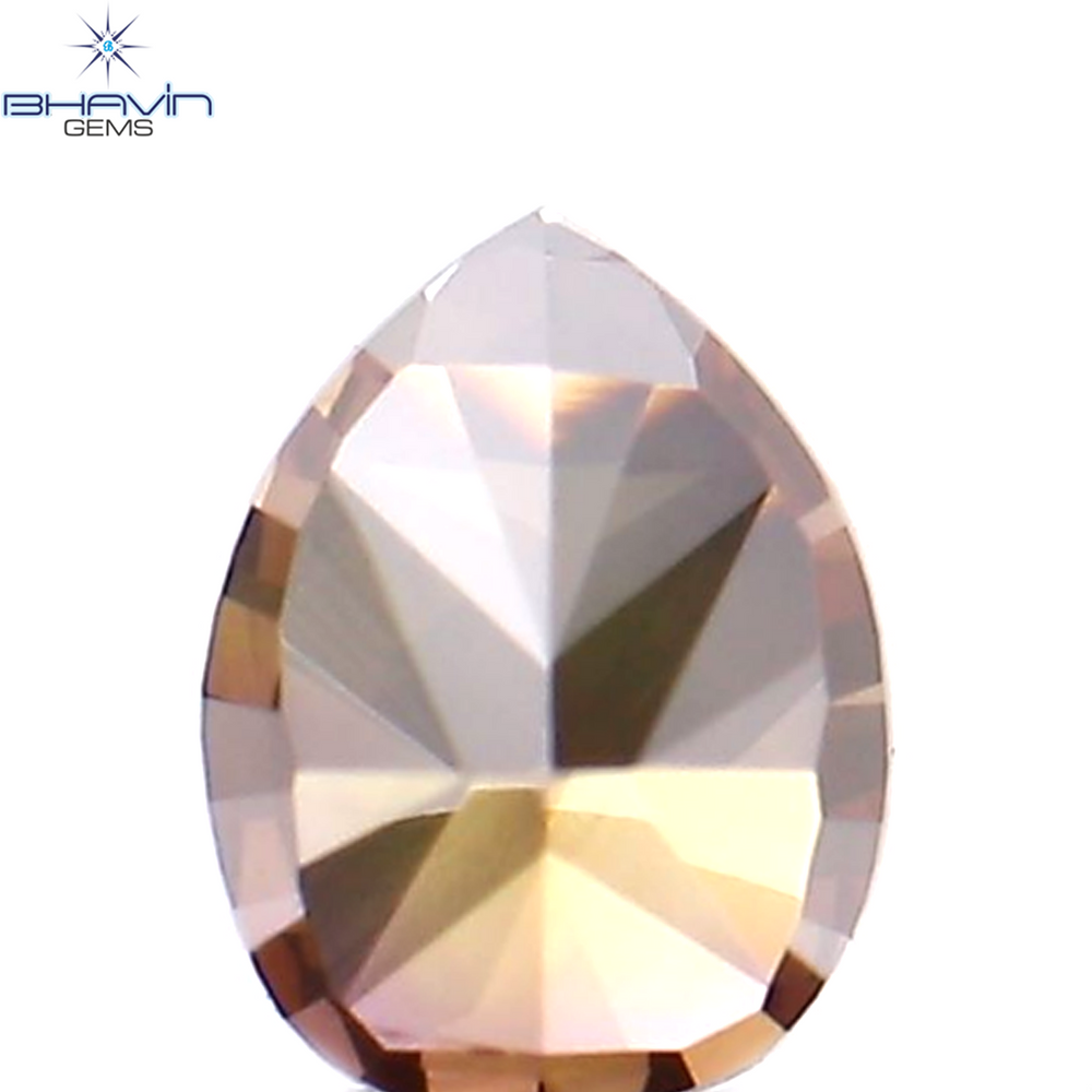 0.25 CT Pear Shape Natural Diamond Pink Color VS1 Clarity (4.05 MM)