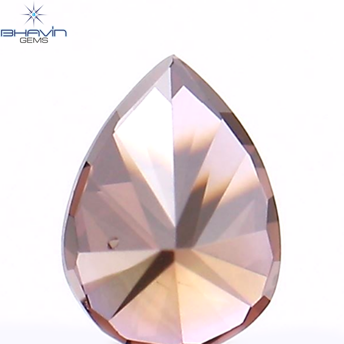 0.17 CT Natural Pear Diamond Enhanced Pink Color Clarity VS2 (4.04 MM)