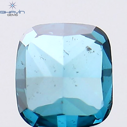 0.28 CT Cushion Shape Natural Diamond Blue Color SI1 Clarity (3.82 MM)