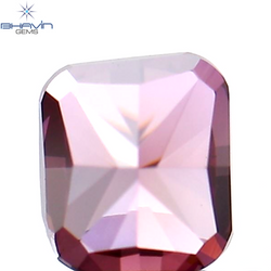 0.54 CT クッション シェイプ ナチュラル ルース ダイヤモンド 強化ピンク色 VS1 クラリティ (4.31 MM)