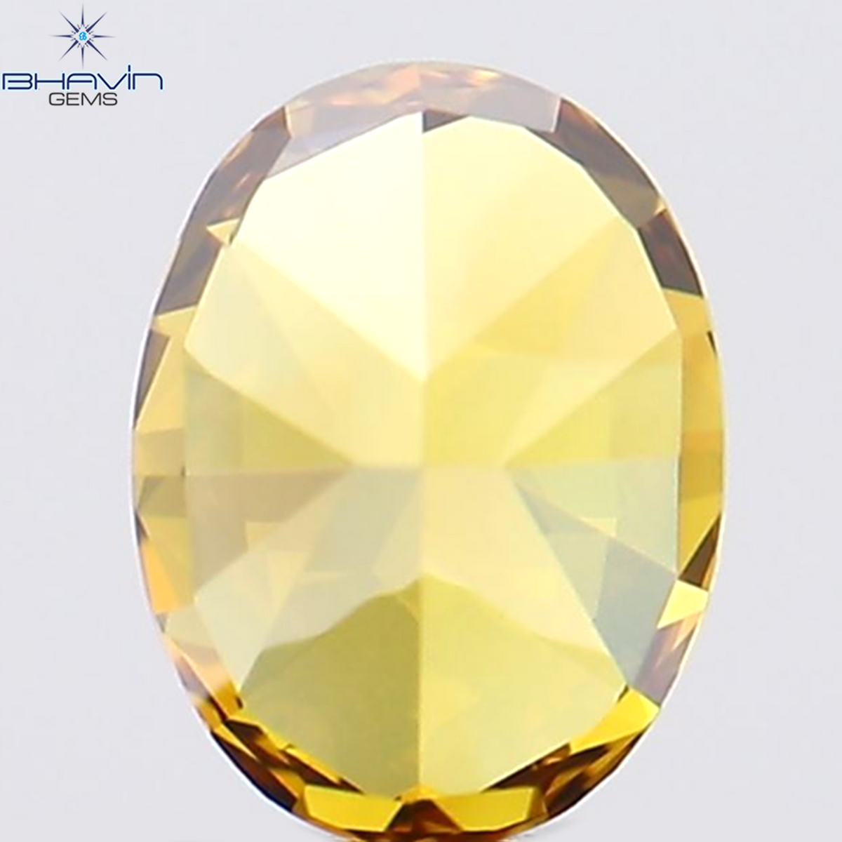 0.20 CT Natural Oval Diamond Enhanced Champagne Color Clarity VS1 (4.17 MM)