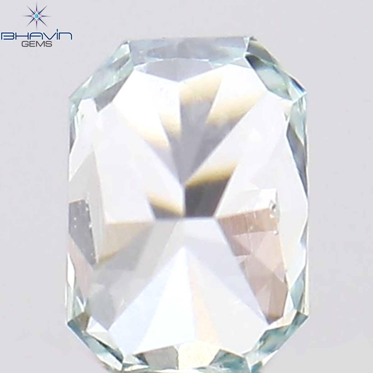 0.10 CT Natural Radiant Diamond Enhanced Greenish Blue Color Clarity VS1 (3.13 MM)
