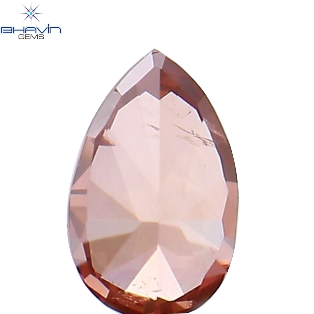 0.11 CT Pear Shape Natural Diamond Pink Color SI1 Clarity (3.77 MM)