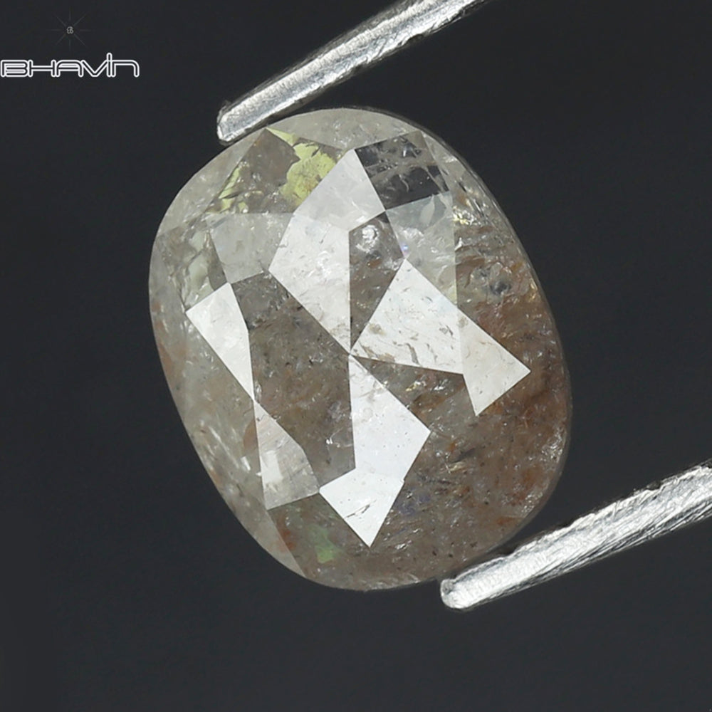 1.04 CT オーバルシェイプ ナチュラル ダイヤモンド ホワイト ミルキー カラー I3 クラリティ (6.70 MM)