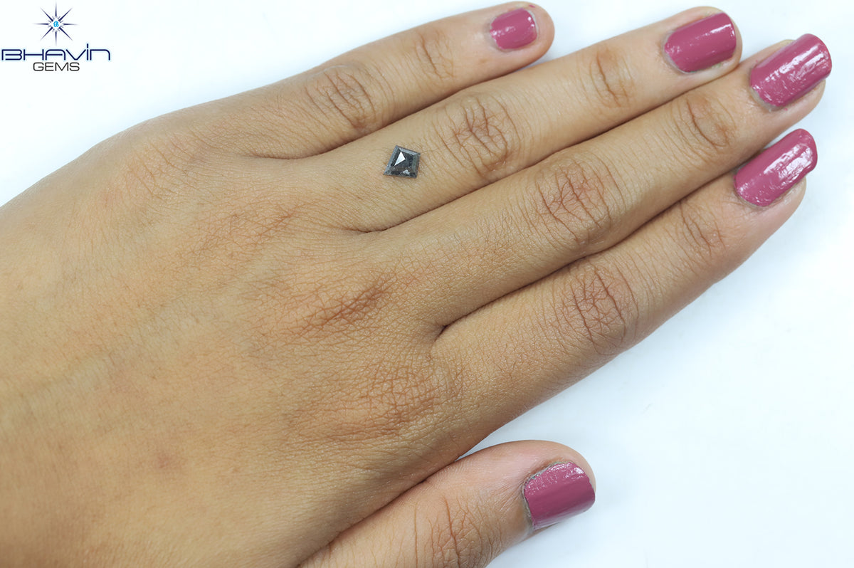 0.54 CT Natural Kite Diamond Salt And Pepper Color Clarity I3 (6.92 MM)
