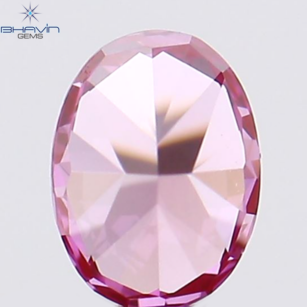 0.08 CT Natural Oval Diamond Enhanced Pink Color Clarity VS1 (3.16 MM)