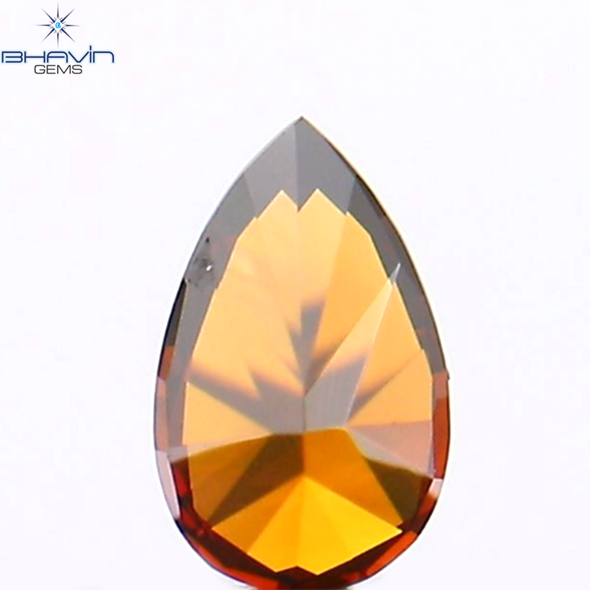 0.09 CT ペアシェイプ ナチュラル ダイヤモンド コニャック カラー VS1 クラリティ (3.70 MM)