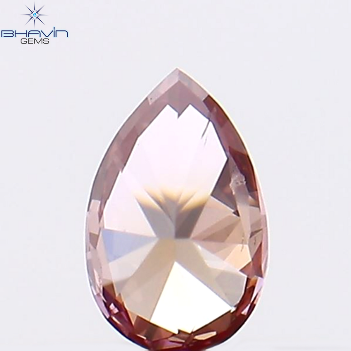 0.08 CT Natural Pear Diamond Enhanced Pink Color Clarity VS1 (3.58 MM)